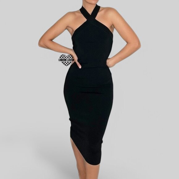 Trouve BodyCon Black Stretchy Dress *Gorgeous* Medium - Picture 1 of 5